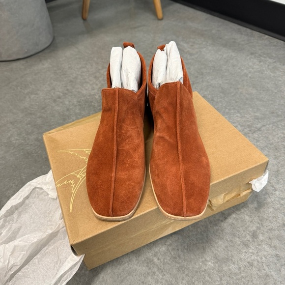 Bird of Flight Rust Suede Ankle Boots size 8.5 NIB - Picture 7 of 8